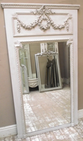 large antique french trumeau mirror